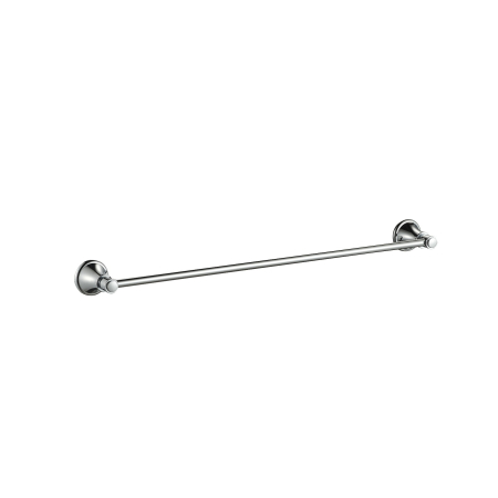 Clasico Single Towel Rail 600mm in Brushed Nickel