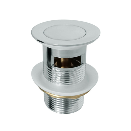 Chrome Solid Brass Bathroom Basin Sink Pop Up Waste With Overflow