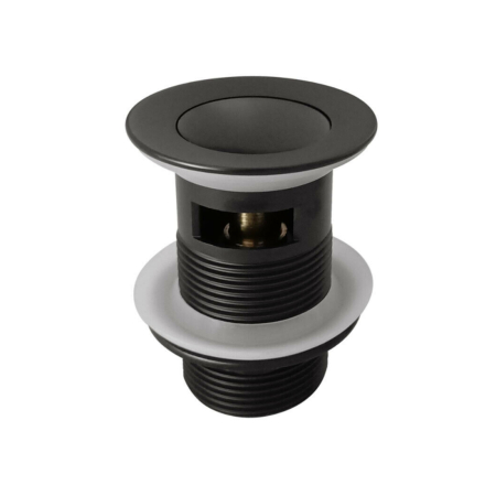 Black Solid Brass Bathroom Basin Sink Pop Up Waste With Overflow