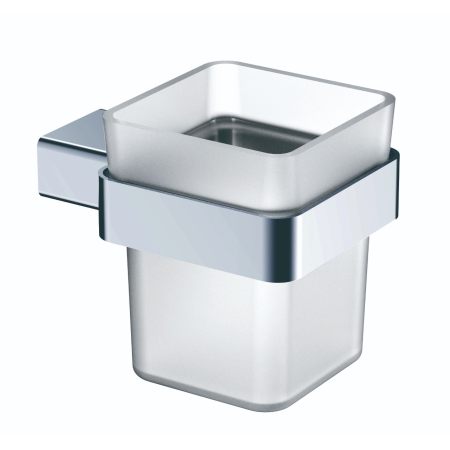 Aiko Square Tumbler Holder Chrome