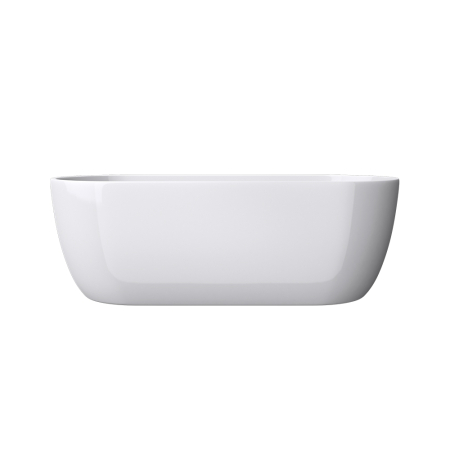 1500mm Oval Gloss White Acrylic Free Standing Bathtub No Overflow
