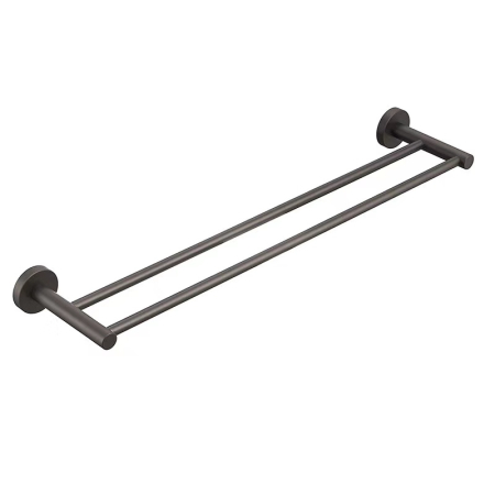 Otus Round Double Towel Rail 750mm Gunmetal