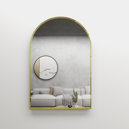 600mm Bronze Framed Bathroom Arch Mirror