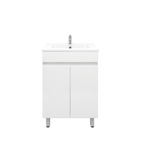 600MM Gloss White MDF Bathroom Vanity 2 Doors Free standing Cabinet Only 