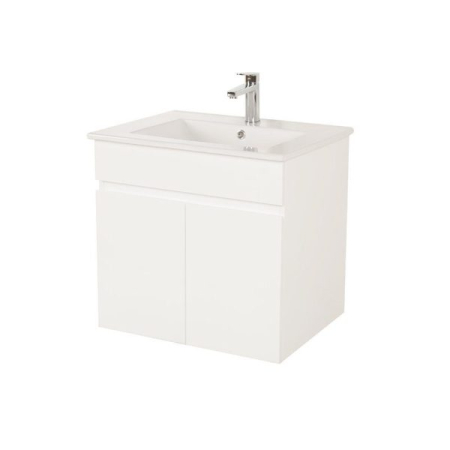 600*450*560mm Wall Hung Gloss White PVC Vanity  With Ceramic  Top  Cabinet Only