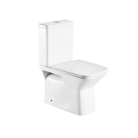 Aria Back To Wall Toilet Suite (Rimless) With Slim Pp Seat Cover(620*340*800) With Bottom Inlet Cistern T1B 