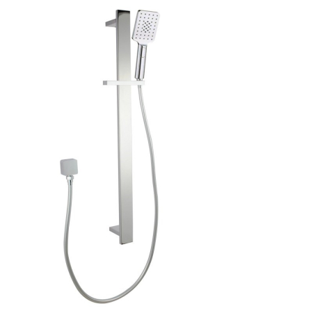 Square Chrome Sliding Shower Rail(ABS Handheld Shower)