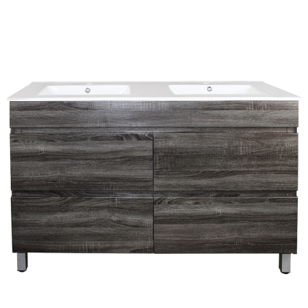 1200mm Dark Grey MDF Bathroom Vanity 4 Drawers Free Standing Cabinet Only