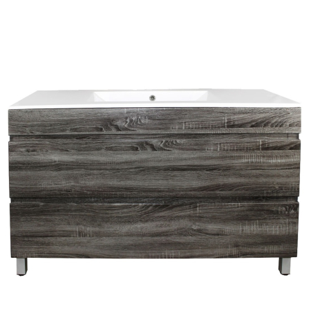 1200mm Dark Grey MDF Bathroom Vanity 2 Drawers Free Standing Cabinet Only