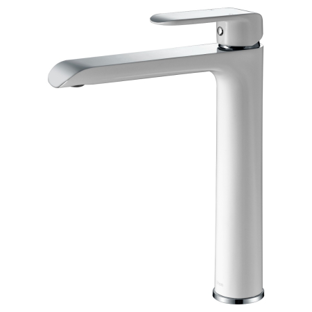 Kara High Rise Basin Mixer Chrome & White