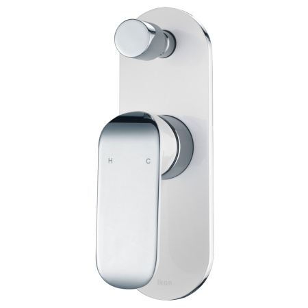 Kara Wall Mixer with Diverter Chrome & White