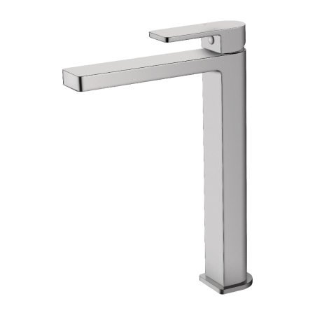 Flores High Rise Basin Mixer Brushed Nickel