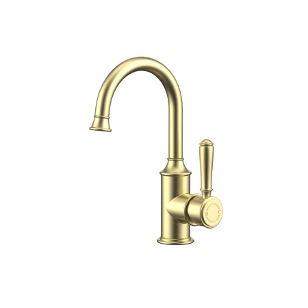 Clasico Gooseneck Basin Mixer in Brushed Gold
