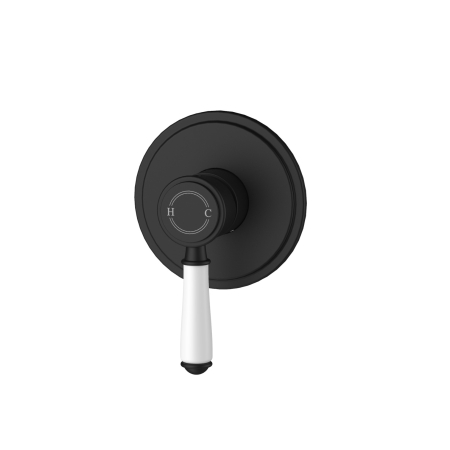 Clasico Wall Mixer Trim Kits Ceramic handle in Matt Black