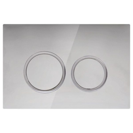 Access Plate Round Button Chrome