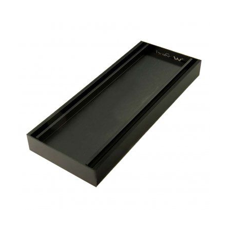 300-5600mm Lauxes Black Aluminium Slimline Tile Insert Floor Grate Drain Any Size Indoor