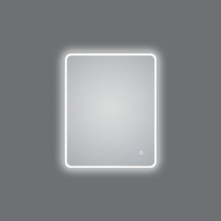 600*750mm Curved Rim Rectangle 3 Color Lighting Acrylic LED Mirror Touch Sensor Switch Wall Mounted Vertical or Horizontal