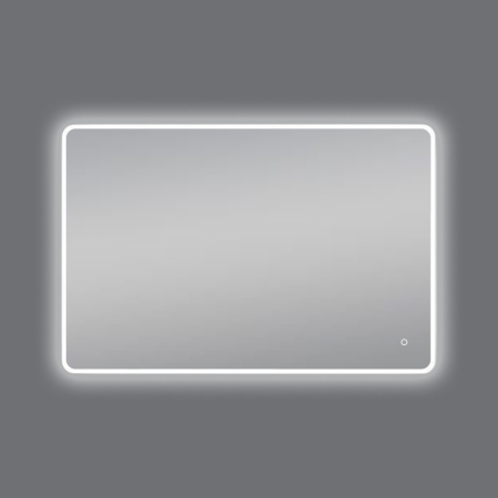 900*750mm Curved Rim Rectangle 3 Color Lighting Acrylic LED Mirror Touch Sensor Switch Wall Mounted Vertical or Horizontal