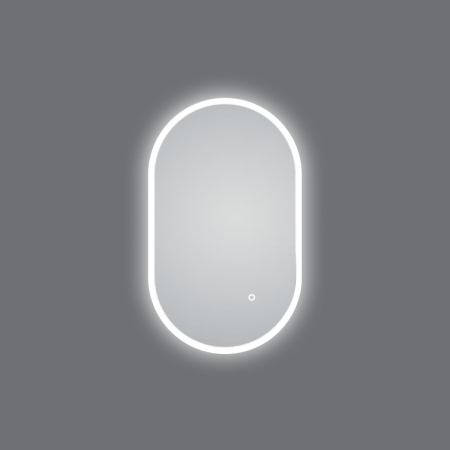 450*750mm Oval 3 Color Lighting Acrylic LED Mirror Touch Sensor Switch Defogger Pad Wall Mounted