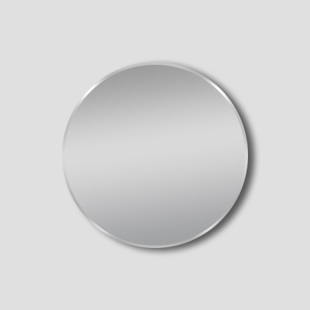 800*800*50mm Brushed Nickel Framed Round Mirror
