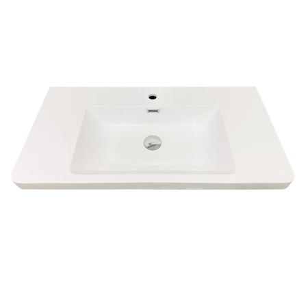 900mm O Shape Basin Poly Marble Top Round Edge