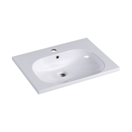 600mm Moon Basin Round Bowl Gloss White Ceramic Vanity Top