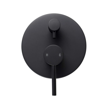 Round Matte Black Shower/Bath Mixer Diverter(color up)