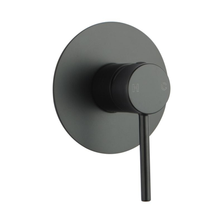 LUCID PIN Series Round Black Shower/Bath Wall Mixer(80mm Cover Plate)(color up)