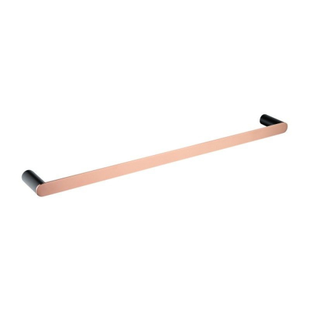 600mm 304 Stainless Steel Black & Rose Gold Single Towel Rail