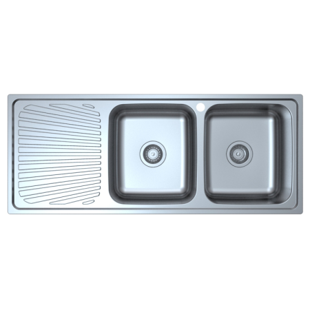 Otus Double Bowl & Drainer Sink 1180 x 480 x178mm