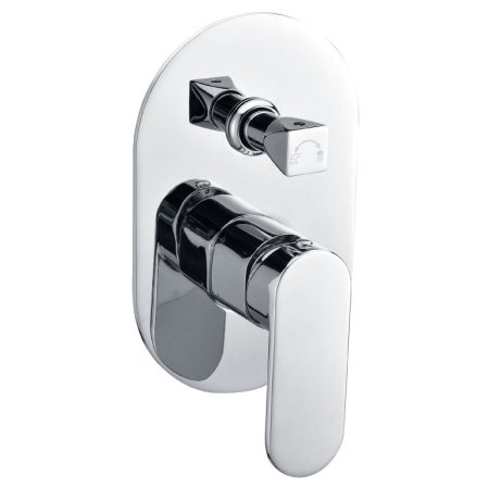 Pine Wall Mixer With Diverter Chrome