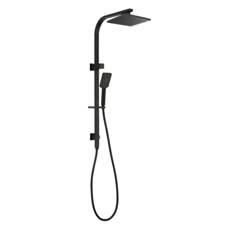 Eden Square Multi-function Shower Set Matt Black, 200mm Plastic Shower Head