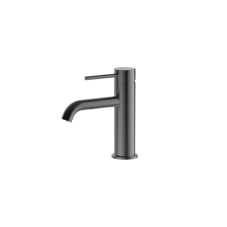 Otus Slimline SS Basin Mixer Curved Spout in Gun Metal 