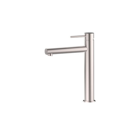 Otus Slimline SS Highrise Basin Mixer Brushed Stainless Steel