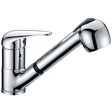 Ruby Slim Rectangle Handle Pull-Out Sink Mixer Chrome