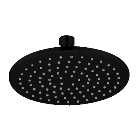 Cora Round Brass Shower Head 200 mm Matt Black