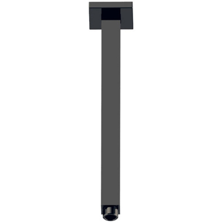 Square Vertical Shower Arm Matt Black