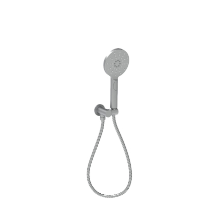 Cora Round Hand Shower On Wall Outlet Bracket Gun Metal