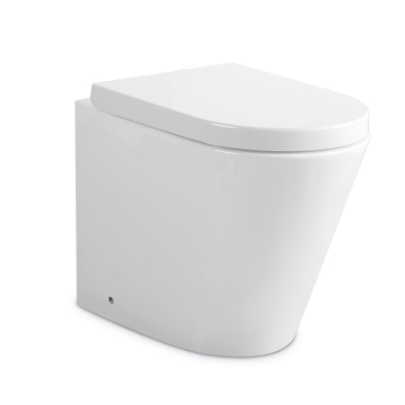Ruki Rimless Bathroom In-wall Cistern Gloss White Toilet Suite