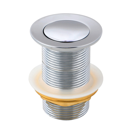 Chrome 32/40mm Solid Brass Basin Pop Up Waste with NO Overflow