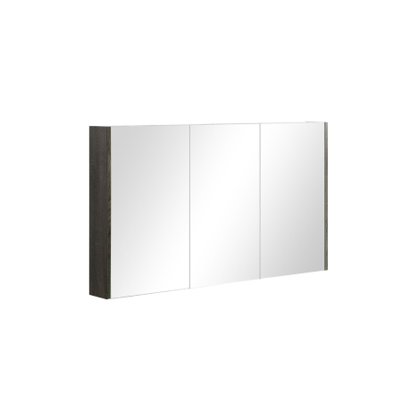 1200mm Pencil Mirror Dark Grey MDF 3 Doors Shaving Cabinet