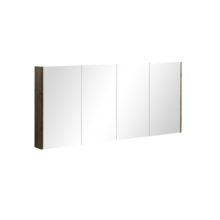 1500mm Pencil Mirror Dark Oak MDF 4 Doors Shaving Cabinet