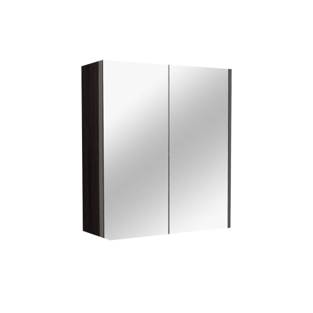 600mm Pencil Mirror Dark Grey MDF 2 Doors Shaving Cabinet