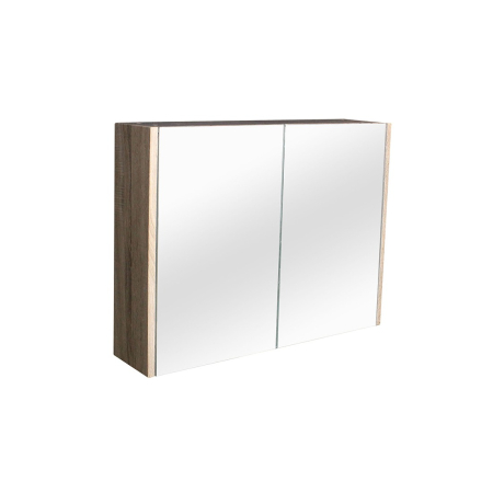 900mm Pencil Mirror White Oak MDF 2 Doors Shaving Cabinet