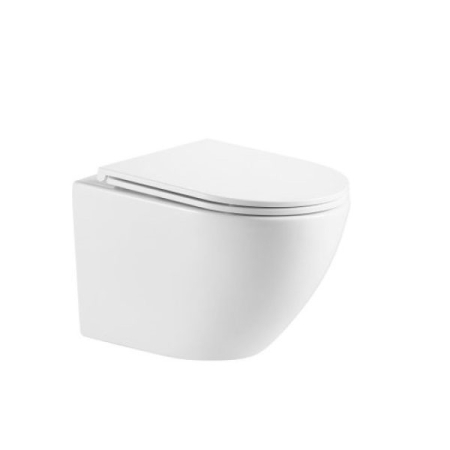 Wall Hung Pan (Rimless) With Slim Uf Seat Cover 