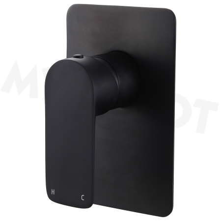 Black Shower/Bath Wall Mixer Tap