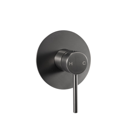 Pentro Gun Metal Grey Round Shower Mixer Tap