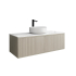 1200mm Kiama Coastal Oak 1 Left Hand Drawer 1 Right Hand Door Fluted Wall Hung Vanity Cabinet Only