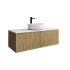 1200mm Kiama Prime Oak 1 Right Hand Drawer 1 Left Hand Door Fluted Wall Hung Vanity Cabinet Only