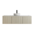 1500mm Kiama Coastal Oak 2 Drawers 1 Door Narrow Fluted Wall Hung Vanity Cabinet Only